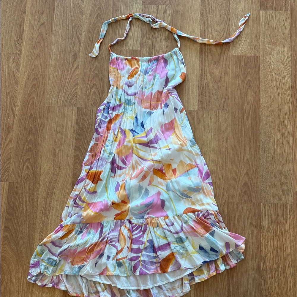 Z Supply Colorful Halter Mini Dress